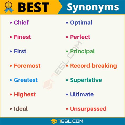 Different Word That Means Best