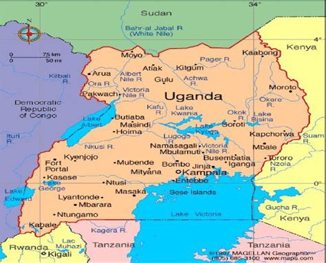 Uganda is officially named the republic of uganda located in east africa. Map of Uganda and the different regions of the country | Download Scientific Diagram