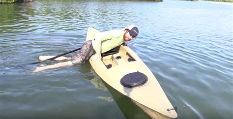 How To Get Back In Your Kayak After It Flips Over In Deep Water