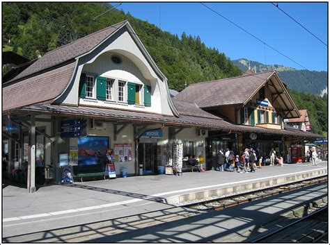 Der Bahnhof Von Lauterbrunnen Aufgenommen Am 20072010 Bahnbilderde