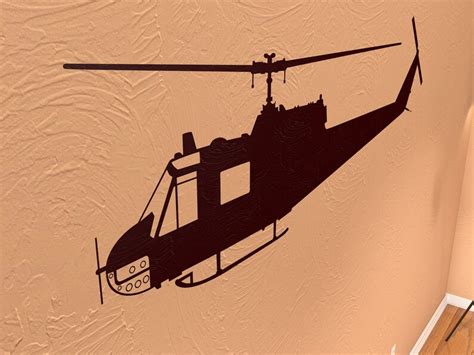 Bell Uh 1 Huey Helicopter Wall Decal Etsy