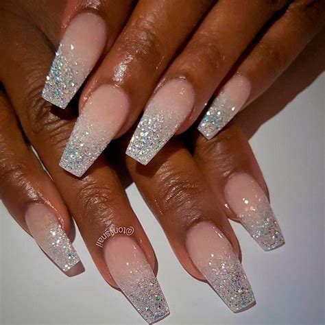 How To Do French Ombre Dip Nails Stylish Belles Ombre Nails Glitter Glitter Nails Acrylic