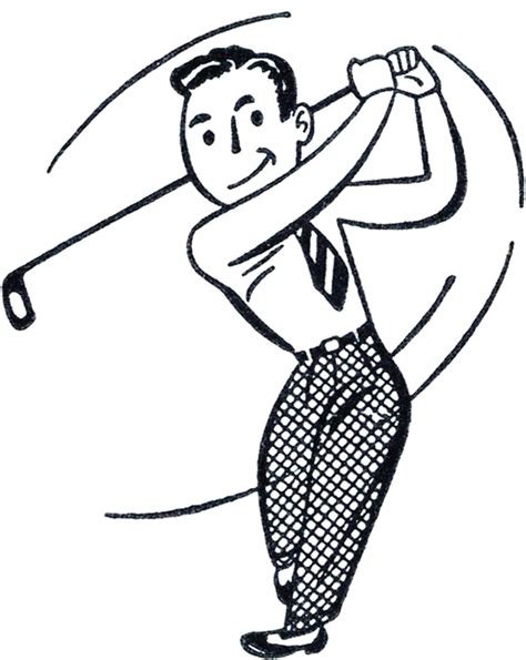 Retro Golf Man Clip Art Graphicsfairy The Graphics Fairy