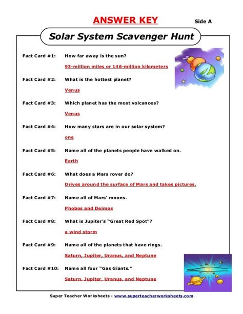 The Structure Of The Solar System Worksheet 2 Answer Key Thekidsworksheet
