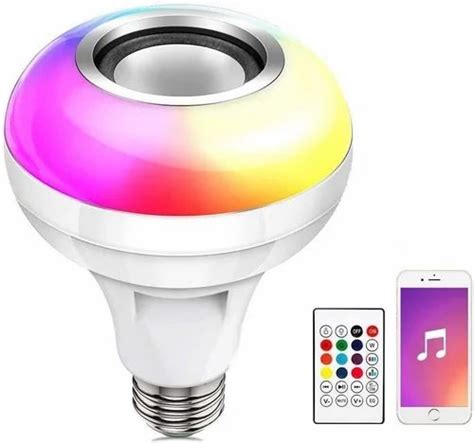 B22 Led Light Bulb With Bluetooth Speaker Rgb Self Changing Color Lamp