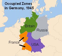 Fall of berlin historical atlas of europe 2 may 1945. Look at this map of Germany after World War II. Which of the following does the map show? A.the ...