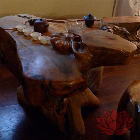 Traditional Tea Table From China For Gong Fu Tea Ceremony Carved