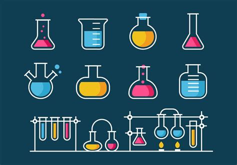 Science And Chemistry Beaker Flask Icon Line Style Vector 160992 Vector
