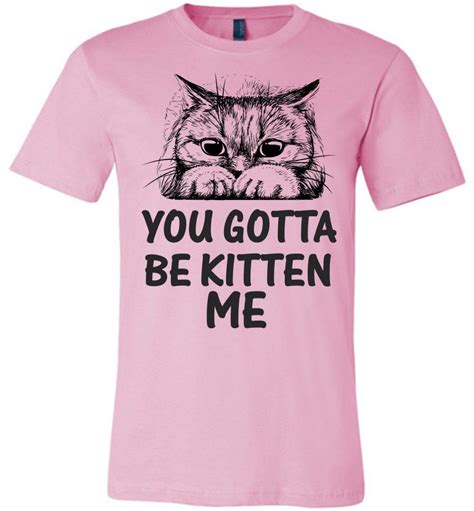 You Gotta Be Kitten Me Funny Cat T Shirt Thats A Cool Tee Cat