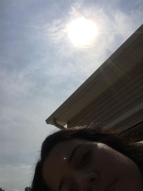 My Girlfriend Tried To Use The Selfie Cam To See The Solar Eclipse And