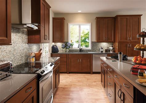 With the contrast between the different types of material in the cabinets and countertops, any kitchen can be transformed with a deep wooden color in the floors. Splashy bodum french press in Kitchen Traditional with ...