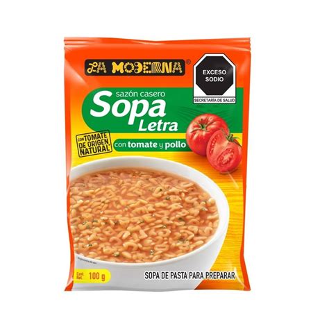 Sopa De Letra La Moderna Con Tomate Y Pollo 100 G Walmart