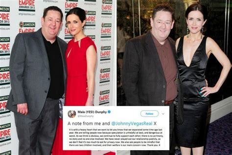 Johnny Vegas Splits From Wife Maia Dunphy After Seven Years Of Marriage