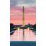 Washington Monument Sunrise From Lincoln Memorial Steps USA  Windows