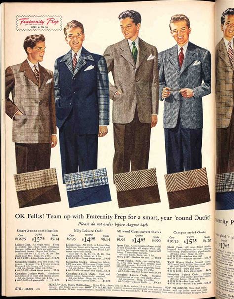 Ye Olde Fashion Vintage Mens Fashion 1940s Mens Fashion 1960s