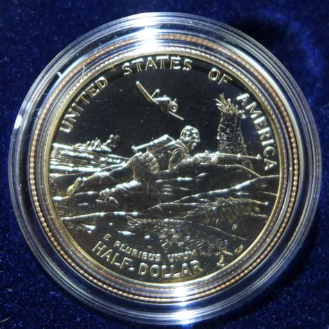 1993 World War Ii Commemorative Silver Dollar And Clad Half Bu