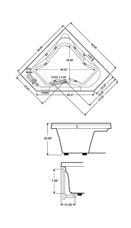 Large Jacuzzi Tub Dimensions Cover Sizes Hot Tub Sizes Standard