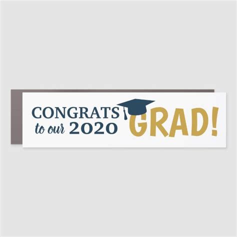 Congrats Grad Car Bumper Magnet Graduation Graduate Grad Party