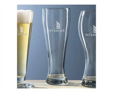 Custom Engraved Tall Pilsner Beer Glass