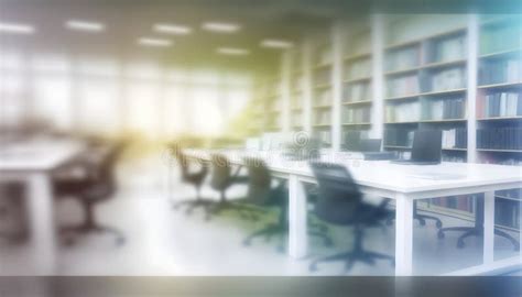 Blurred Office Interior For Creative Backgrounds Stock Illustration