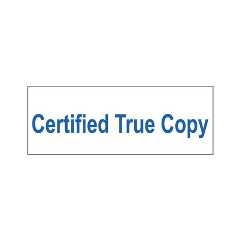 Certified True Copy Template