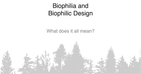 Guerrilla Biophilia What Is Biophilia