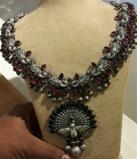 92.5 Silver Oxidised Necklaces - Jewellery Designs