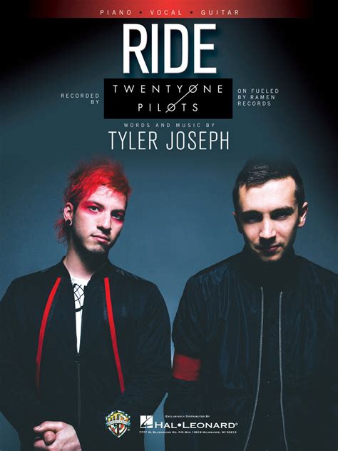 Ride was originally released as a promotional single on youtube on the 11th of may 2015. Ride by Twenty One Pilots - Sheet Music - Read Online