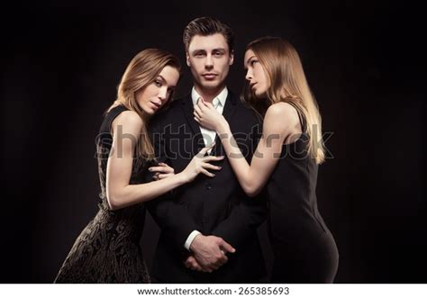 By Man Surrounded Women Images Stock Photos Vectors