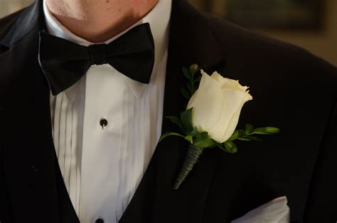 Grooms Single White Rose Boutonniere White Rose Boutonniere Rose