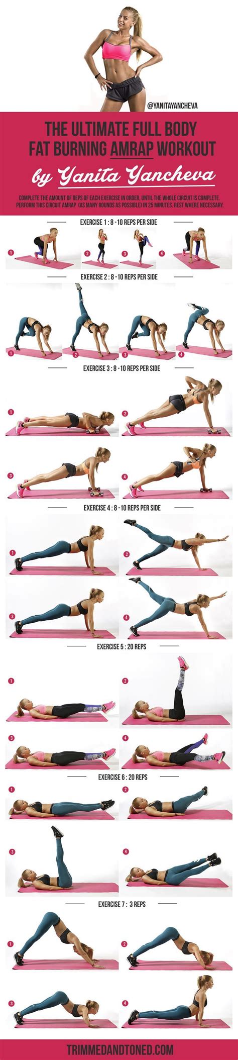 Yanita Full Body Amrap Workout Fitness Workouts Fitness Del Yoga