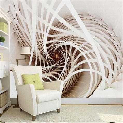 Custom Large Murals White Abstract Painting Wallpapers 3d Stereoscopic