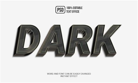 Premium Psd Dark Text Style Effect