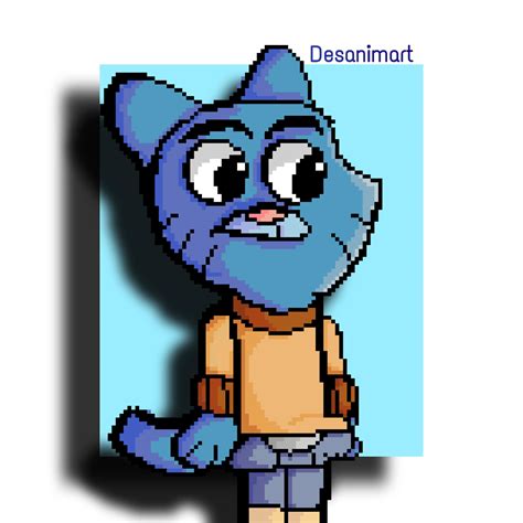 Pixel Art By Gumball From The Amazing World Of Gumball One Of The Best