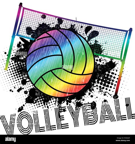 Poster Or Banner With A Volleyball Ball And Splashes On Abstract