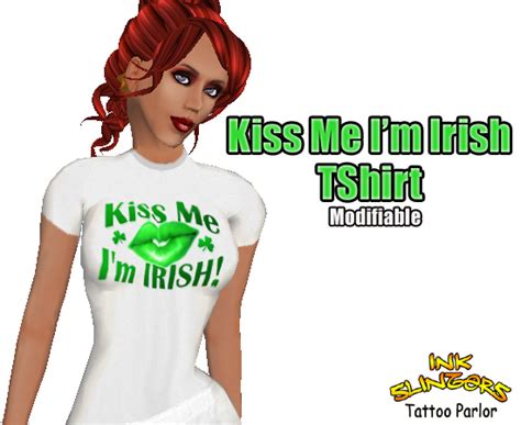 Second Life Marketplace Kiss Me Im Irish Tshirt Online Special