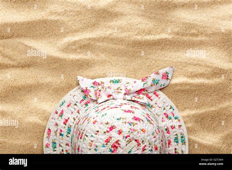 Female Sun Hat With A Bow Closeup Stock Photo Alamy