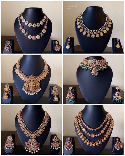 Classic Traditional South Indian Necklace Sets South India Jewels