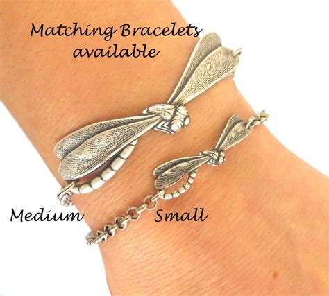 Dragonfly Bracelet Sterling Silver Ox Or Antiqued Brass Ox Bracelets En Argent Sterling