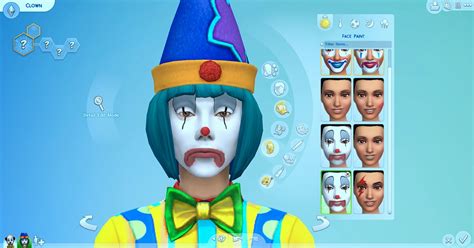 My Sims 4 Blog Ts1 Tragic Clown Sim Hair Makeup Outfit And Shoes