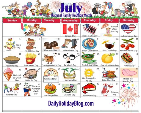 July Holiday Calendar 2015 My Life Planner Holiday Calendar Get