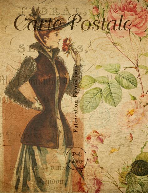 Lady On Vintage Postcard Free Stock Photo Public Domain Pictures