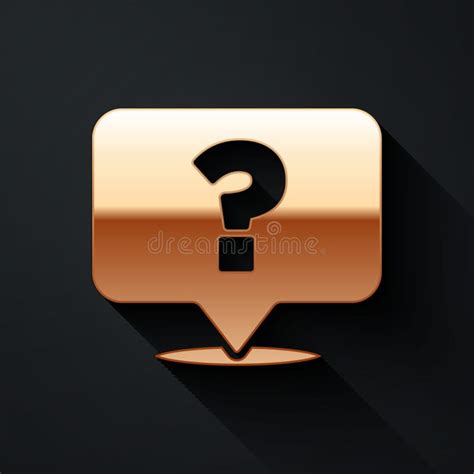 Gold Question Mark Icon Isolated On Brown Background Faq Sign Copy