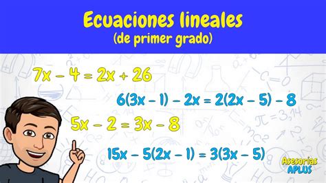 Ecuacion Lineal De Primer Grado Ejemplo Youtube Images