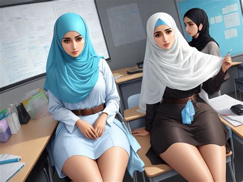 Generator Seni Ai Dari Teks 30 Years Old Arab Women Wearing Light Blue Hijab Img