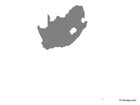 Grey Map Of South Africa Free Vector Maps