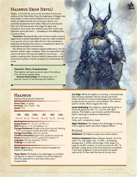 Veiled Threats A Brief Bestiary Final V11 In 2020 Dungeons