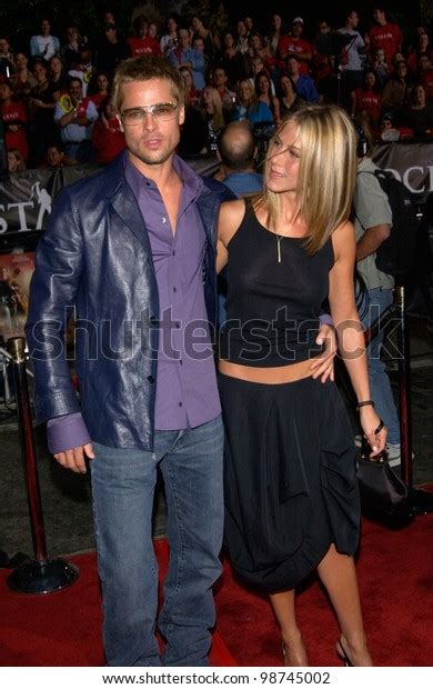 Actress Jennifer Aniston Actor Husband Brad Stock Photo 98745002