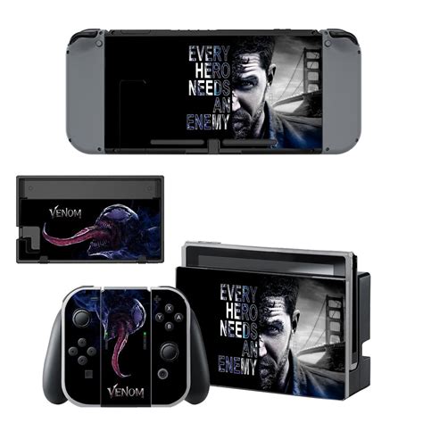 Venom Decal Skin Sticker For Nintendo Switch Console And Controllers
