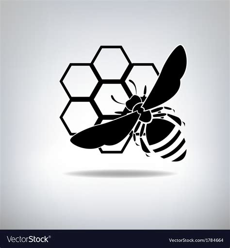 black bees and honey royalty free vector image